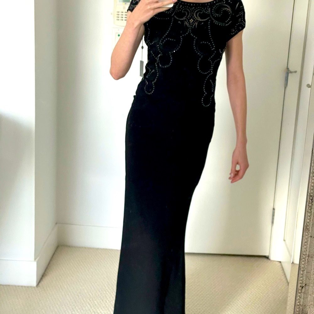 Black maxi gown dress